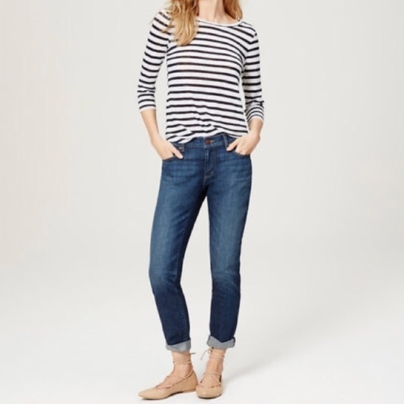 LOFT Denim - LOFT Ann Taylor Boyfriend Cropped Jeans 24 NWT